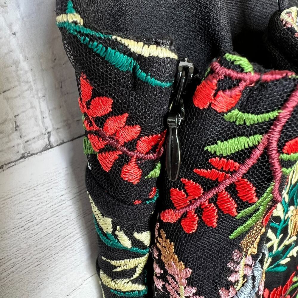 Urban Outfitters Dress Womens Size XS/S Black Pins & Needles Audrey Floral - Picture 13 of 16